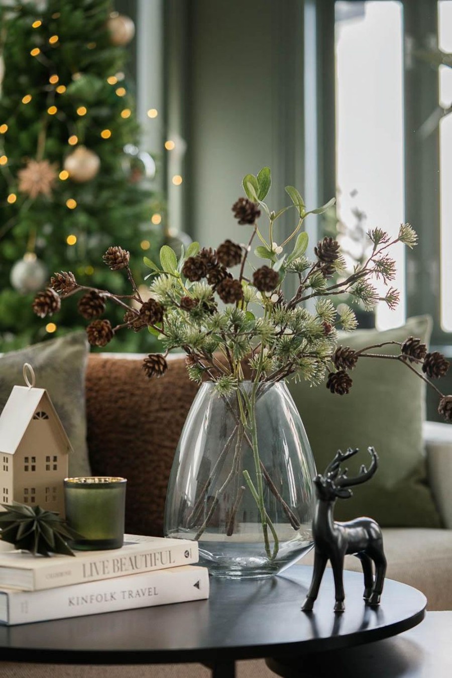 Planter Og Blomster Kremmerhuset | Gren Mistel Med Hvite Baer