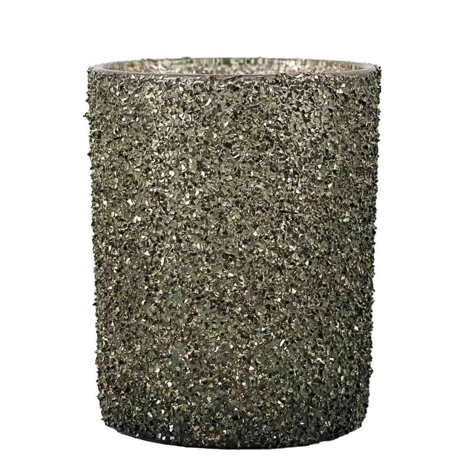 Interior Kremmerhuset | Telysholder Glitter Gronn 12,5Cm