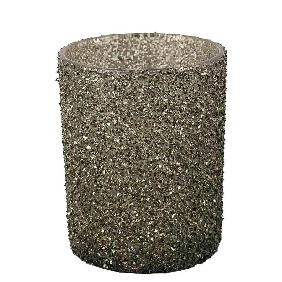 Interior Kremmerhuset | Telysholder Glitter Gronn 12,5Cm