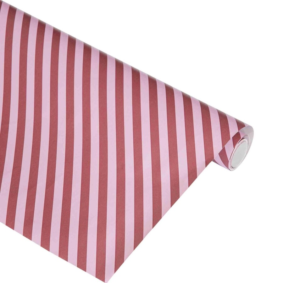 Jul Kremmerhuset | Gavepapir Stripe, Rosa